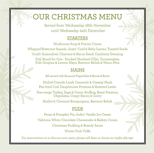 Have your Christmas Party or Meal at The White Horse gastro pub